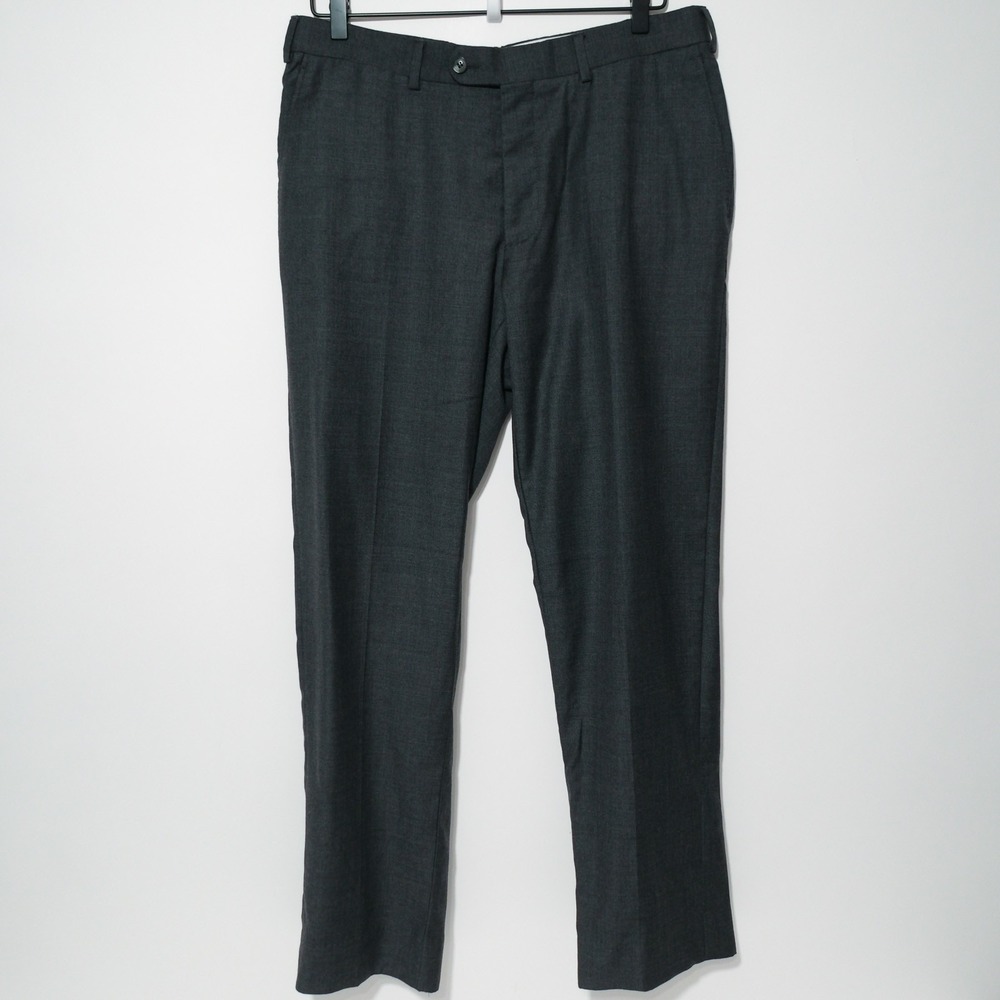 SuitSupply Mens Pure Wool S110 Pleated Brescia Trouser Dark Grey EU52 UK/US42